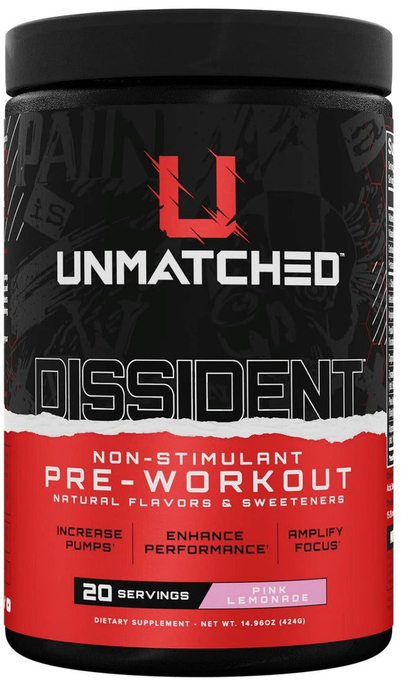 Unmatched Supps Dissident Non-Stimulant Pre-Workout|Lowcostvitamin.com|Post Workout
