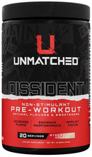Unmatched Supps Dissident Non-Stimulant Pre-Workout|Lowcostvitamin.com|Post Workout