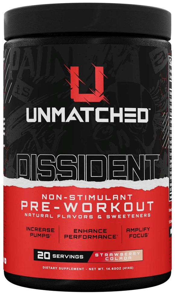 Unmatched Supps Dissident Non-Stimulant Pre-Workout|Lowcostvitamin.com|Post Workout