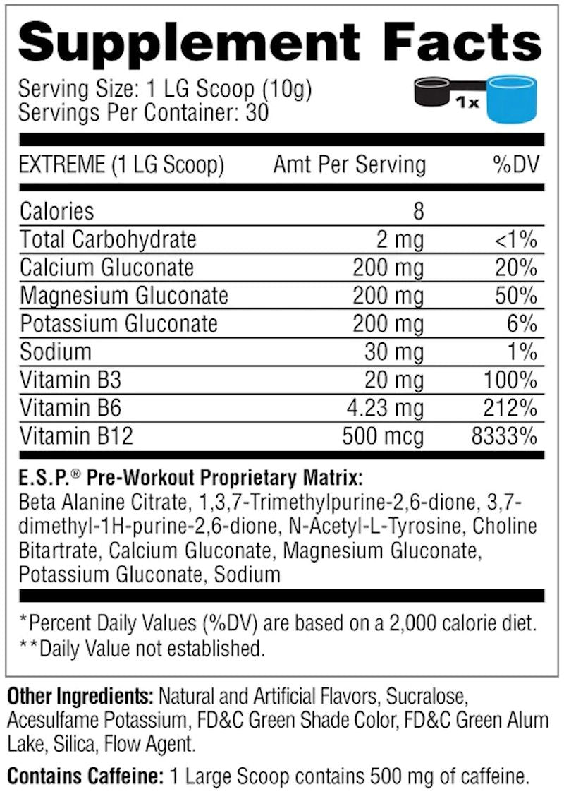 Metabolic Nutrition E.S.P Pre-Workout 30 servings|Lowcostvitamin.com