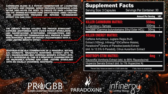Killer Labz Exterminator Fat Burner 90 Capsules|Lowcostvitamin.com|Appetite Control