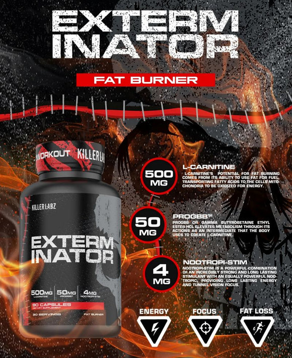 Killer Labz Exterminator Fat Burner 90 Capsules|Lowcostvitamin.com|Appetite Control