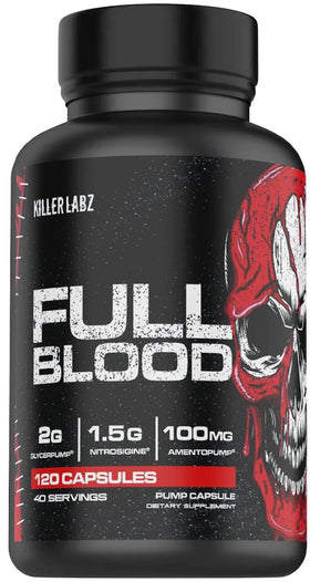 Killer Labz Full Blood Capsules Pumps, Nitric Oxide Non Stim|Lowcostvitamin.com|Pre-Workout