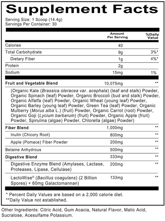 Redcon1 GI Juice Super Greens Blend 30 servings|Lowcostvitamin.com|Digestion