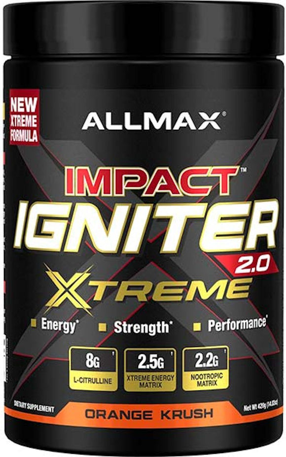 Allmax Impact Igniter Xtreme 2.0 Pre-Workout Bubblegum (Copy)|Lowcostvitamin.com|Pre-Workout