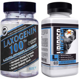 Hi-Tech Pharmaceuticals Laxogenin 100, w/FREE V-RIPPED, Hard Lean Muscle