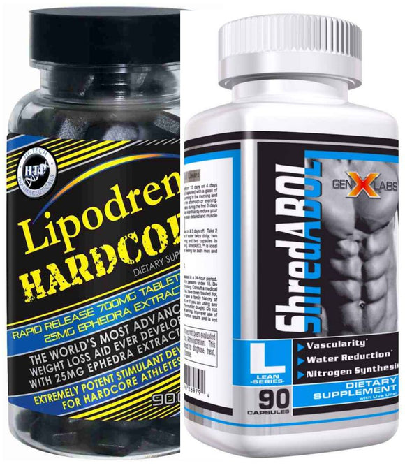 Hi-Tech Hardcore, Fat Burner, w/ FREE, ShredABOL, Hard Lean Muscle