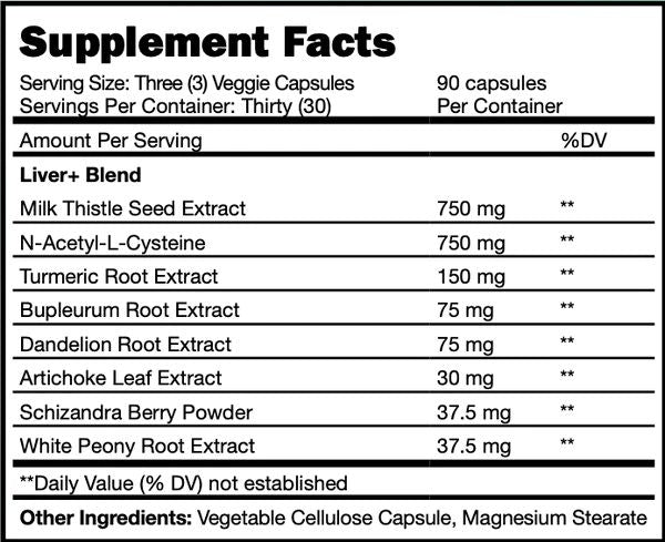 Project AD LIVER+ Liver Support 90 Capsules fact
