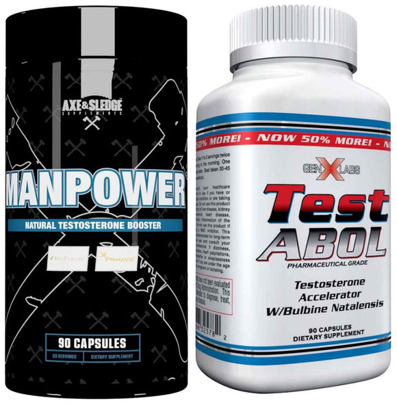 Axe & Sledge Manpower Natural Test Booster w/ FREE Test-Abol