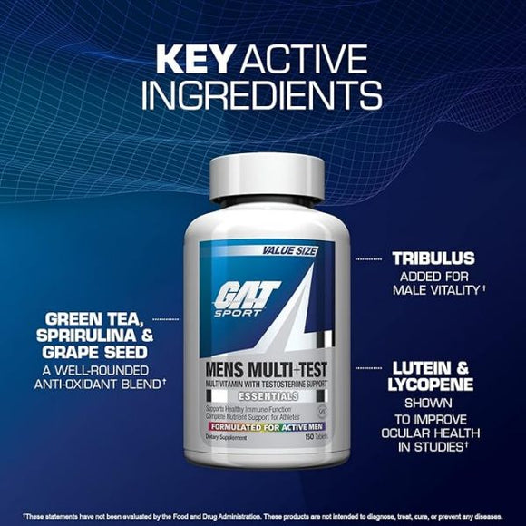 GAT Sport Men's Multivitamin & Test Booster 150 tabs