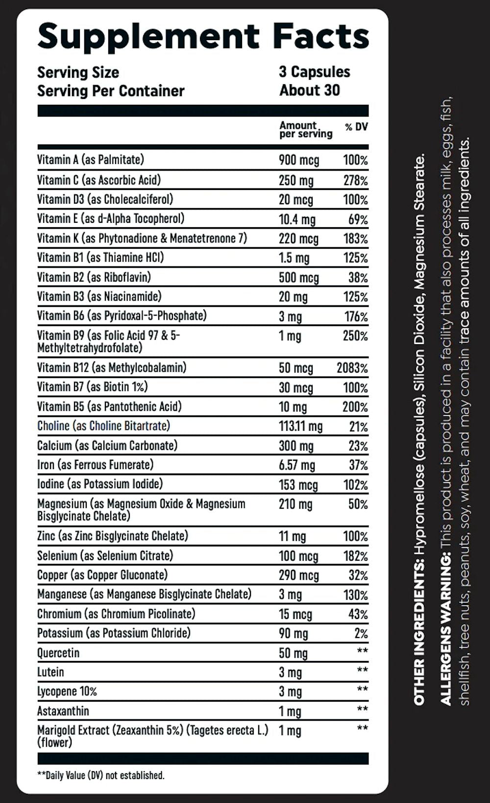 HTLT Supps MultiVit 90 Capsules|Lowcostvitamin.com|Multi Vitamin