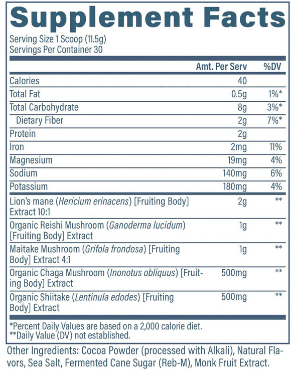 Revive Mushroom Complex Chocolate - 30 Servings|Lowcostvitamin.com|Immune Health