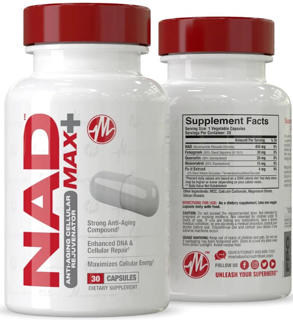 Metabolic Nutrition NAD MAX+|Lowcostvitamin.com|Anti Aging