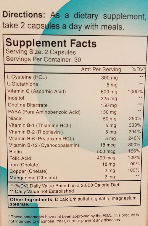 New Re-Born Hair Vitamins Health and Beauty 60 caps|Lowcostvitamin.com|Hair Vitamins