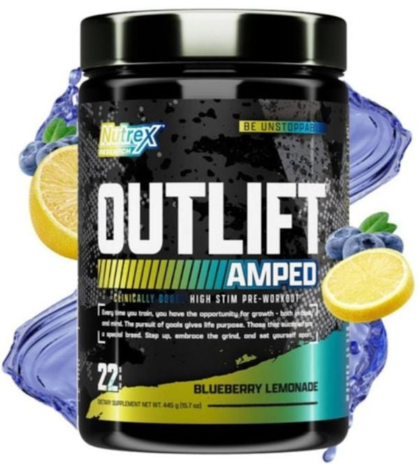 Nutrex Outlift Amped High-Stim Pre-Workout lemonade