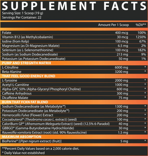 Nutrex Outlift Burn Pre-Workout 22 Servings|Lowcostvitamin.com|Fat Burner