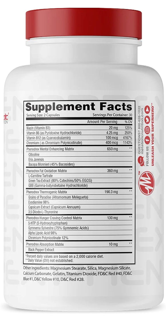 Metabolic Nutrition Phenodrex Fat Burner|Lowcostvitamin.com|Appetite Control