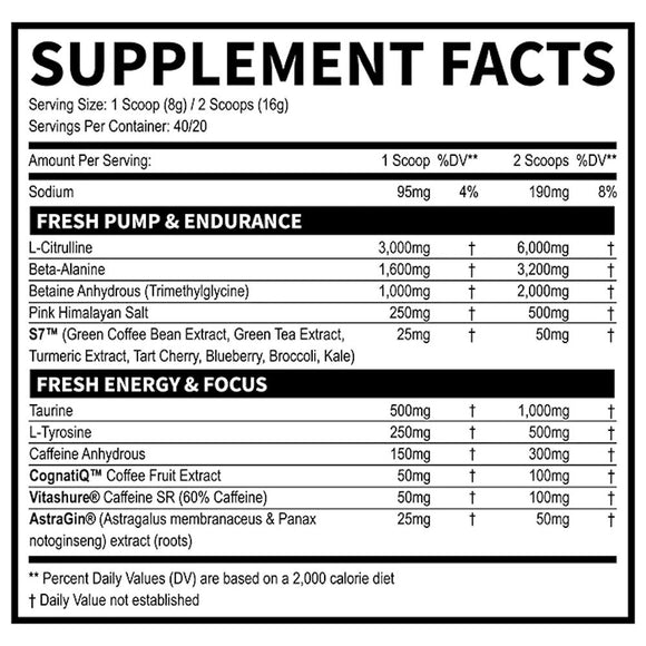 Fresh Supps Fresh Pre-Workout|Lowcostvitamin.com|Pre-Workout