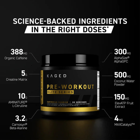 Kaged Pre Workout Elite Powder|Lowcostvitamin.com|Pre-Workout