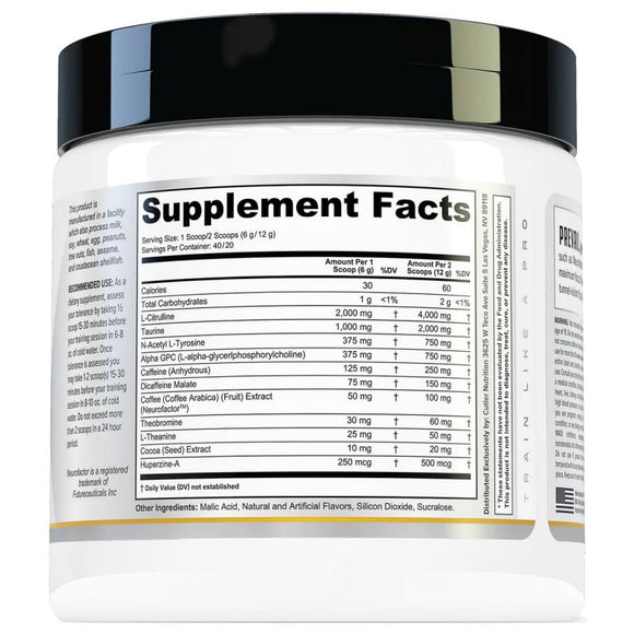 Cutler Prevail Pre Workout Powder with Nootropics Lazer Focus and Energy Stim|Lowcostvitamin.com|Pre-Workout