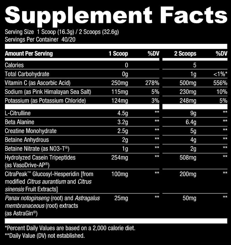 Ryse Supplements Pump Daddy V2 pre-workout fact