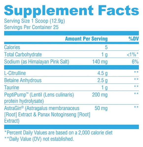 Ryse Supplements Pump Pre-Workout 25 servings