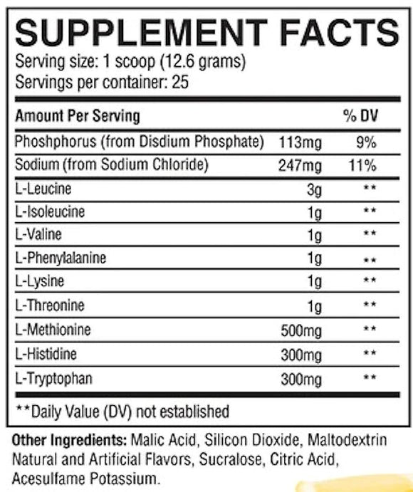 RAW Nutrition EAA Essential Amino Acids|Lowcostvitamin.com|BCAA