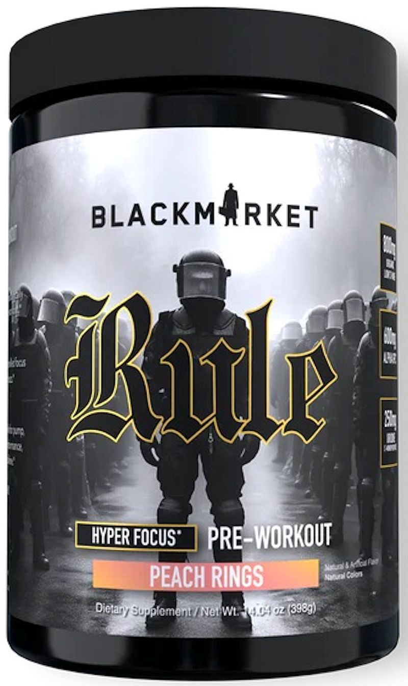 BlackMarket Labs Rule Pre Workout rings