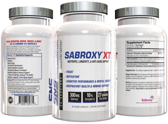 Serious Nutrition Solutions Sabroxy XT Advanced Nootropic & Cognitive Support|Lowcostvitamin.com|Memory