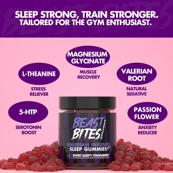 Beast Bites Sleep Gummies 60ct|Lowcostvitamin.com|Sleep Aid