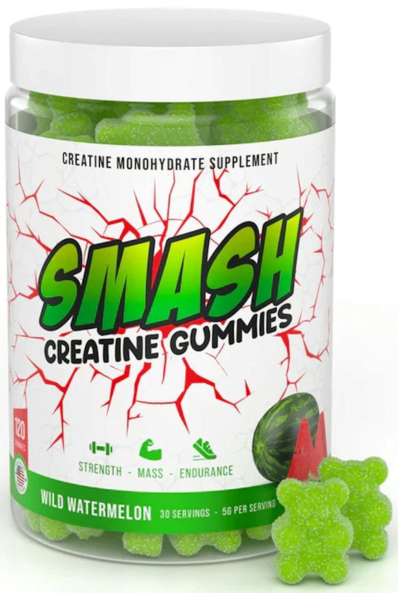 Smash Creatine Gummies 30 servings 120 ct|Lowcostvitamin.com|Creatine
