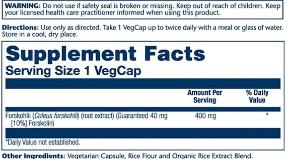 Solaray Super Forskohlii 60 VCaps|Lowcostvitamin.com|Lean Muscle
