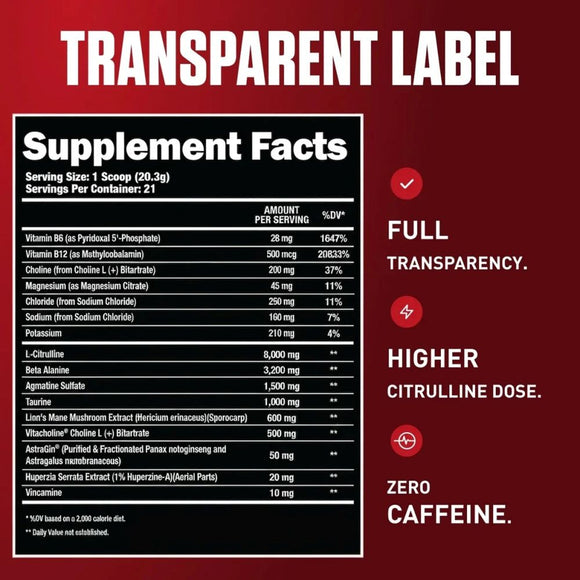 Alpha Lion SuperHuman Pump Non-Stim Pre-Workout