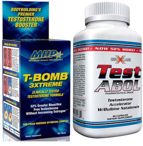 MHP T-Bomb 3Xtreme w/FREE Test-abol, Test Booster,  Lean Muscle