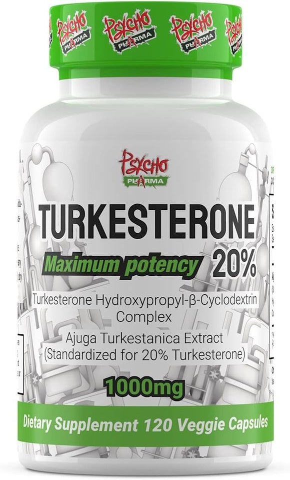 Psycho Pharma Turkesterone 120 Capsules|Lowcostvitamin.com|Sleep Aid