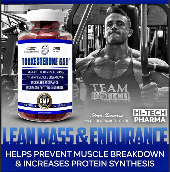 Hi-Tech Pharmaceuticals Turkesterone 650 FREE V-Ripped|Lowcostvitamin.com|Test Booster
