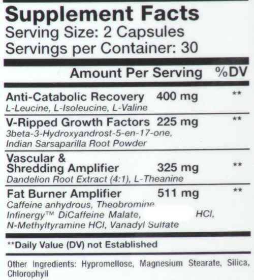 Hi-Tech Pharmaceuticals Laxogenin 100, w/FREE V-RIPPED, Hard Lean Muscle