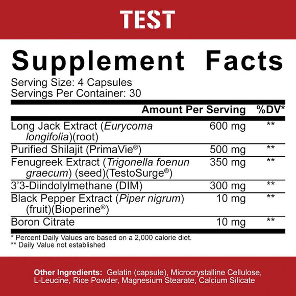 5% Nutrition Test Booster 120 Capsules|Lowcostvitamin.com|Test Booster