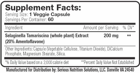 Serious Nutrition Solutions SNS Amentoflavone XT|Lowcostvitamin.com|Muscle Pumps