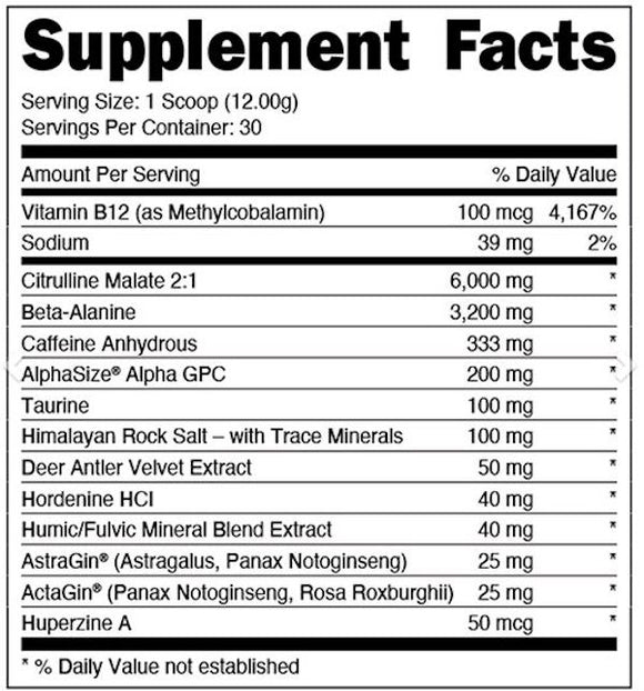 DAS Labs Bucked Up BAMF Black High Stimulant Nootropic Pre-Workout|Lowcostvitamin.com|Pre-Workout