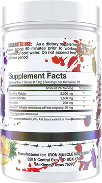 Iron Muscle Bloodgasm Pre-Workout fact