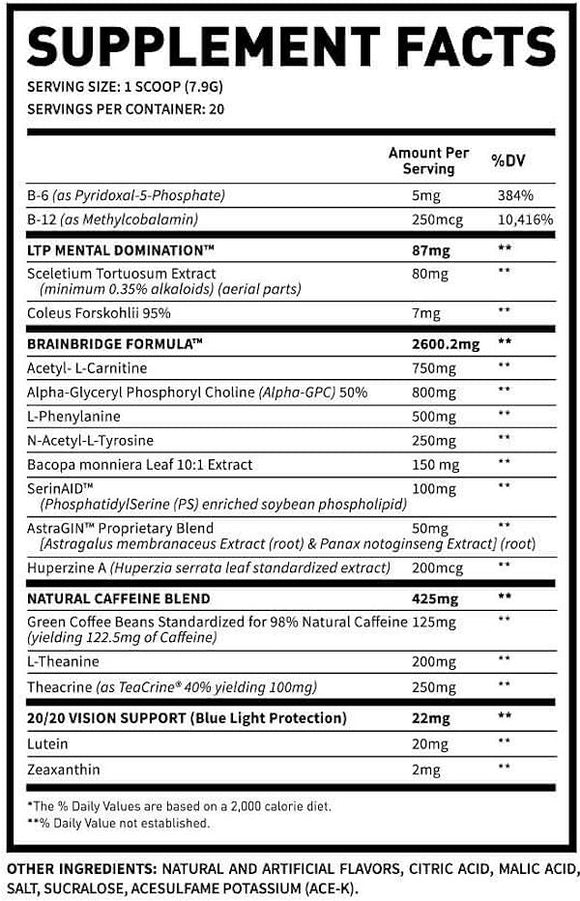 Man Sports BrainBridge Pre-Workout|Lowcostvitamin.com|Focus