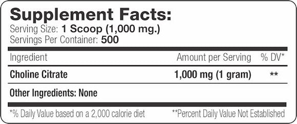 Serious Nutrition Solutions SNS Choline Citrate Powder|Lowcostvitamin.com|Stress