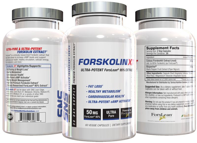 sns Forskolin XT fat burner weight loss 60 caps