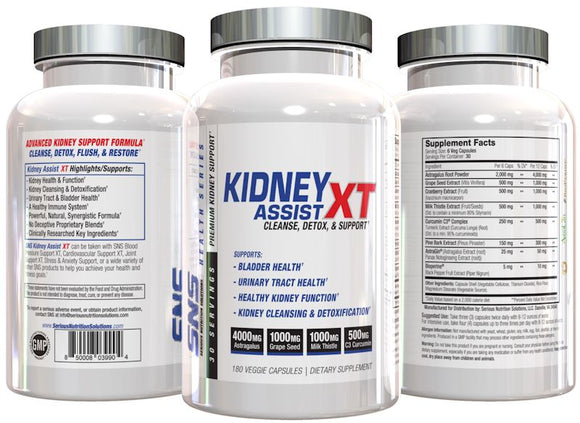 Serious Nutrition Solutions Kidney Assist XT 180 caps|Lowcostvitamin.com|Kidney Health