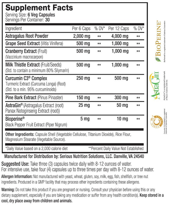Serious Nutrition Solutions Kidney Assist XT 180 caps|Lowcostvitamin.com|Kidney Health