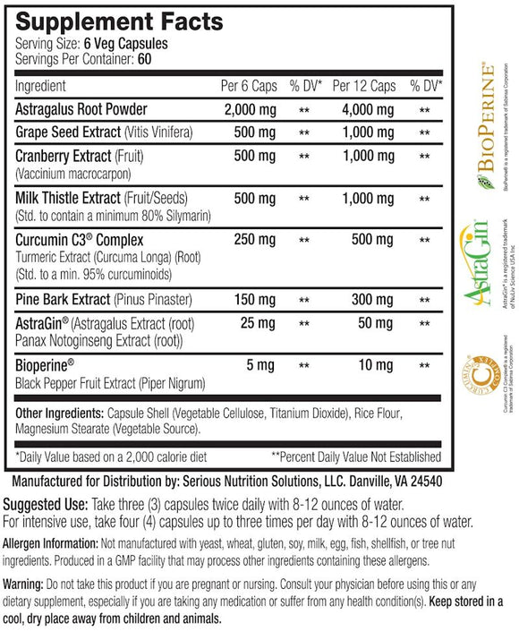 Serious Nutrition Solutions SNS Kidney Assist XT 360 caps|Lowcostvitamin.com|Kidney Health