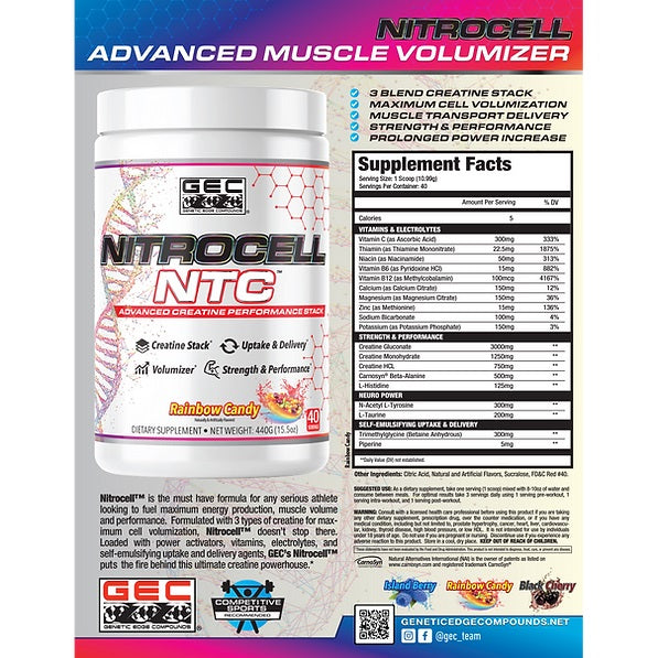 GEC NTC Nitrocell Genetic Edge Compounds fact 