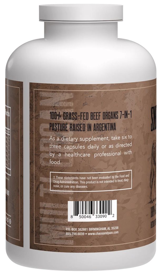 Chaos and Pain ORGANS Grass-Fed Beef back
