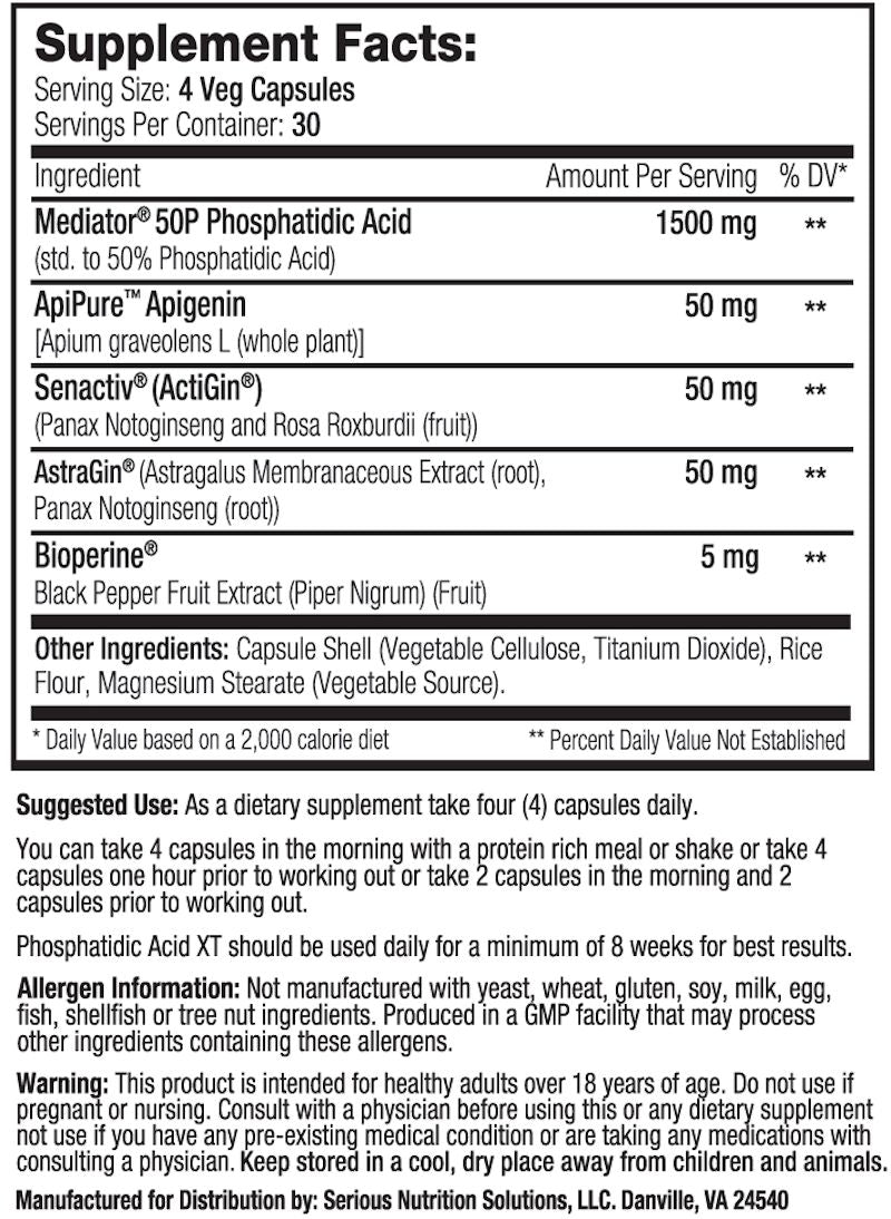 Serious Nutrition Solutions Phosphatidic Acid XTLowcostvitamin.com